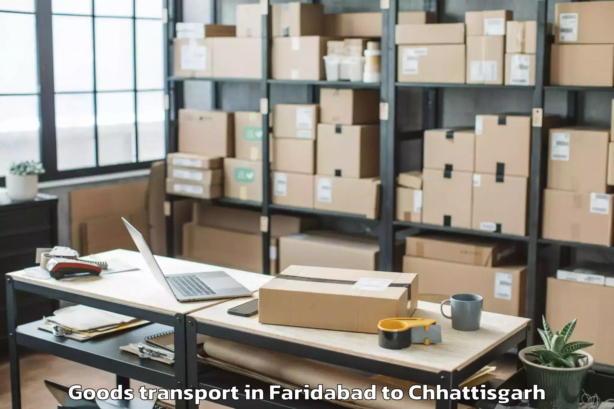 Book Faridabad to Ramanuj Ganj Goods Transport Online